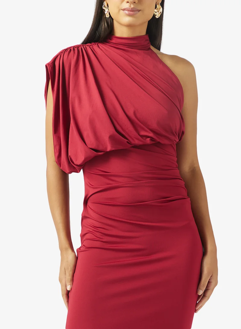 Ella Limited Edition  One Shoulder Draped Column Dress for Women | Best Price UAE